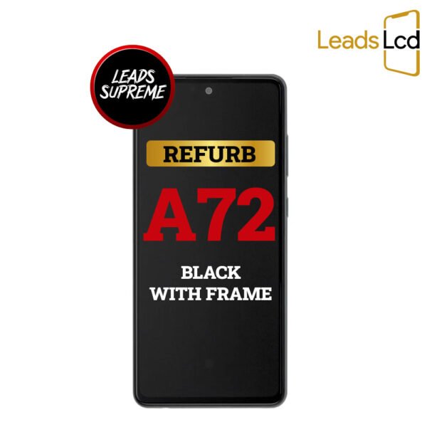 Samsung Galaxy A72 (A725 - 2021) OLED Screen Refurb Black With Frame