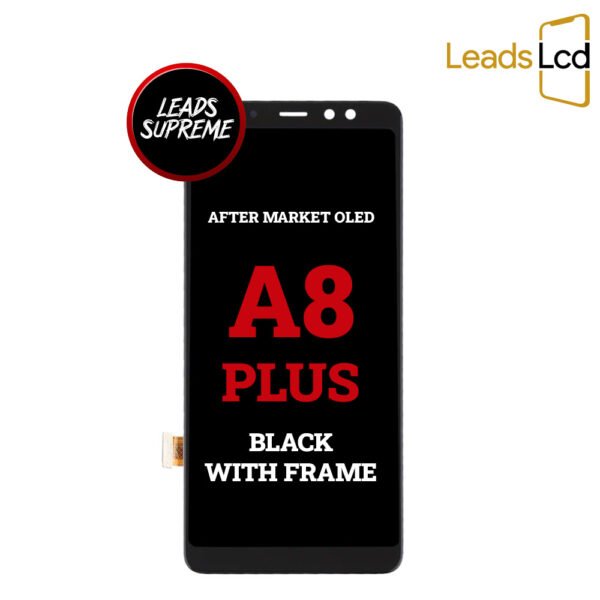 Samsung Galaxy A8 Plus (A730 - 2018) OLED Screen After Market Black With Frame