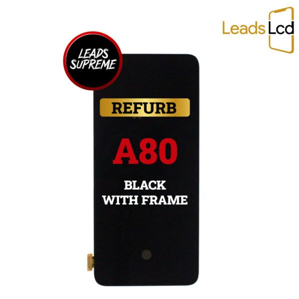 Samsung Galaxy A80 (A805 – 2019) OLED Screen Refurb Black With Frame
