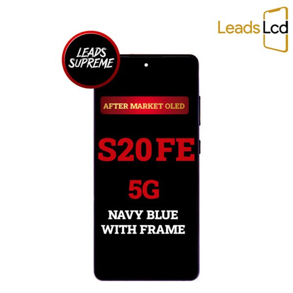Samsung Galaxy S20 FE 5G OLED Screen After Market Navy Blue With Frame
