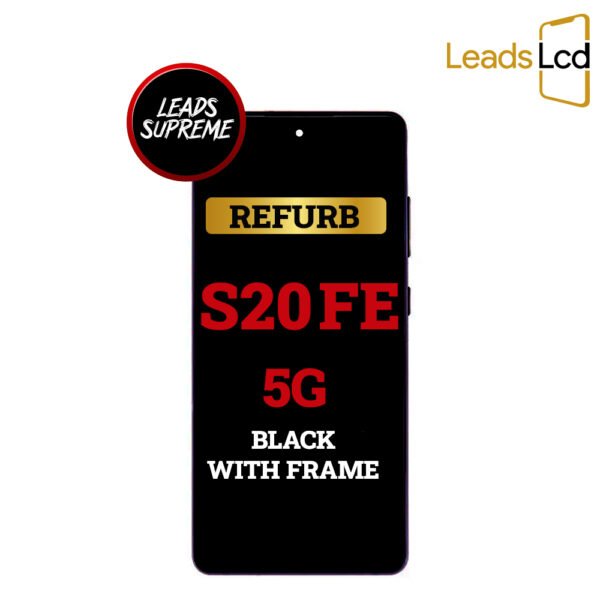 Samsung Galaxy S20 FE 5G OLED Screen Refurb Black With Frame