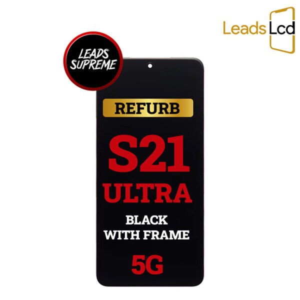 Samsung Galaxy S21 Ultra 5G OLED Screen Refurb Black With Frame