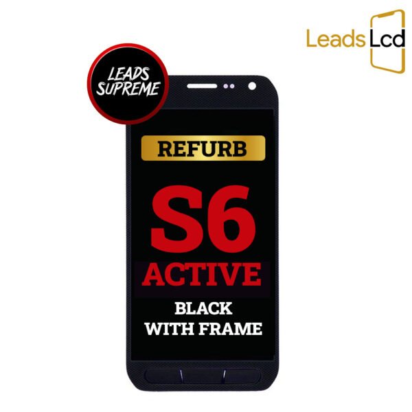 Samsung Galaxy S6 Active OLED Screen Refurb Black With Frame