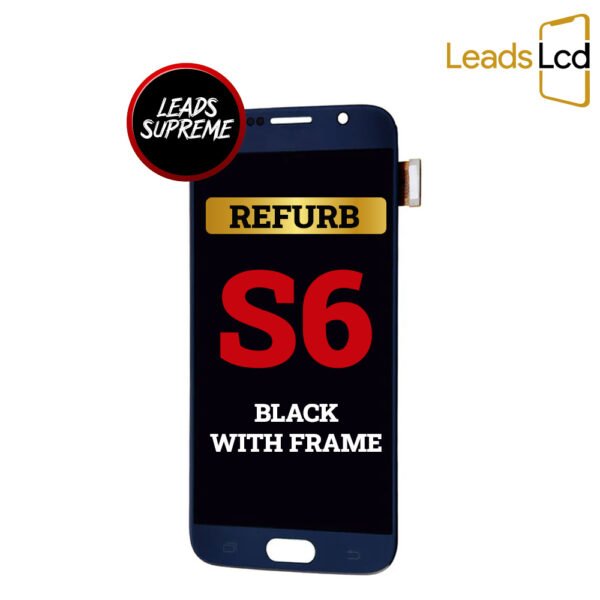 Samsung Galaxy S6 OLED Screen Refurb Black With Frame