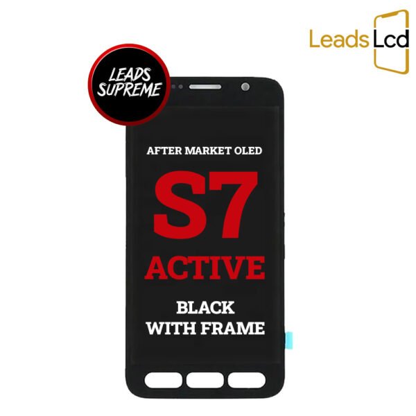 Samsung Galaxy S7 Active OLED Screen After Market Black With Frame